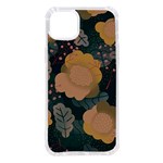 Flower Patterns Pattern Beige Green iPhone 14 Plus TPU UV Print Case Front