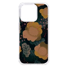 Flower Patterns Pattern Beige Green Iphone 14 Pro Tpu Uv Print Case by Proyonanggan