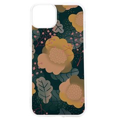 Flower Patterns Pattern Beige Green Iphone 15 Tpu Uv Print Case by Proyonanggan