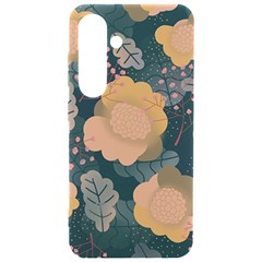 Flower Patterns Pattern Beige Green Samsung Galaxy S24 6 2 Inch Black Tpu Uv Case by Proyonanggan