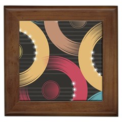 Circle Colorful Shine Line Pattern Geometric Framed Tile by Proyonanggan