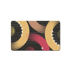 Circle Colorful Shine Line Pattern Geometric Magnet (name Card) by Proyonanggan