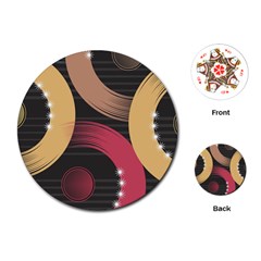 Circle Colorful Shine Line Pattern Geometric Playing Cards Single Design (round) by Proyonanggan