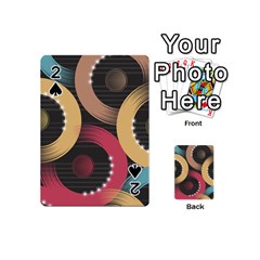 Circle Colorful Shine Line Pattern Geometric Playing Cards 54 Designs (mini) by Proyonanggan