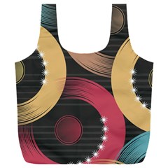 Circle Colorful Shine Line Pattern Geometric Full Print Recycle Bag (xxl) by Proyonanggan