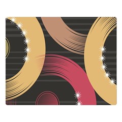 Circle Colorful Shine Line Pattern Geometric Premium Plush Fleece Blanket (large) by Proyonanggan