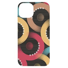 Circle Colorful Shine Line Pattern Geometric Iphone 14 Black Uv Print Case by Proyonanggan