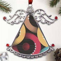 Circle Colorful Shine Line Pattern Geometric Metal Angel With Crystal Ornament by Proyonanggan