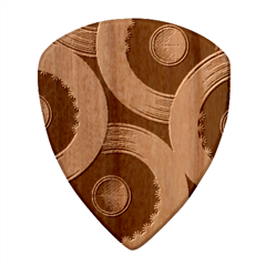 Circle Colorful Shine Line Pattern Geometric Wood Guitar Pick (set Of 10) by Proyonanggan