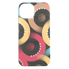 Circle Colorful Shine Line Pattern Geometric Iphone 15 Plus Black Uv Print Pc Hardshell Case by Proyonanggan