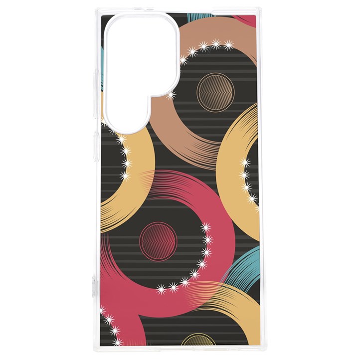 Circle Colorful Shine Line Pattern Geometric Samsung Galaxy S24 Plus 6.7 Inch TPU UV Case