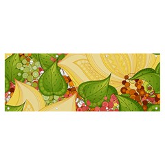 Pattern Texture Leaves Banner And Sign 8  X 3  by Proyonanggan