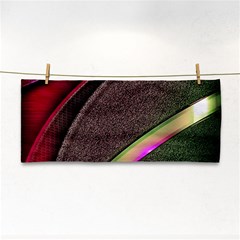 Texture Abstract Curve  Pattern Red Hand Towel by Proyonanggan