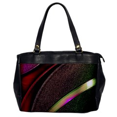 Texture Abstract Curve  Pattern Red Oversize Office Handbag by Proyonanggan