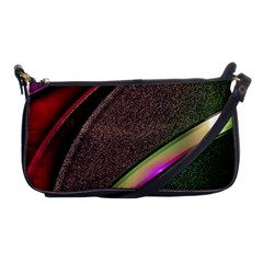 Texture Abstract Curve  Pattern Red Shoulder Clutch Bag by Proyonanggan