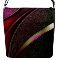 Texture Abstract Curve  Pattern Red Flap Closure Messenger Bag (s) by Proyonanggan