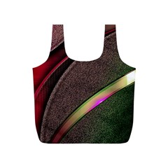 Texture Abstract Curve  Pattern Red Full Print Recycle Bag (s) by Proyonanggan