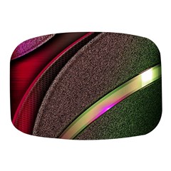 Texture Abstract Curve  Pattern Red Mini Square Pill Box by Proyonanggan