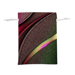 Texture Abstract Curve  Pattern Red Lightweight Drawstring Pouch (l) by Proyonanggan