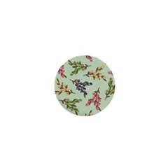 Berries Flowers Pattern Print 1  Mini Buttons