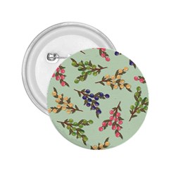 Berries Flowers Pattern Print 2 25  Buttons