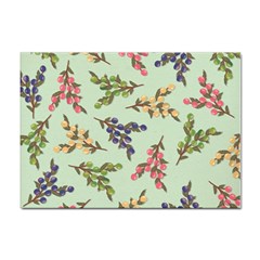 Berries Flowers Pattern Print Sticker A4 (100 Pack)