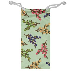 Berries Flowers Pattern Print Jewelry Bag