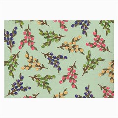 Berries Flowers Pattern Print Large Glasses Cloth