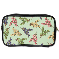 Berries Flowers Pattern Print Toiletries Bag (one Side)