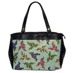 Berries Flowers Pattern Print Oversize Office Handbag