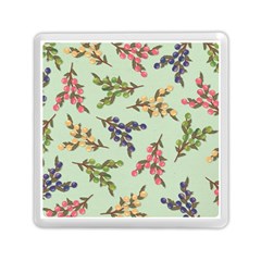 Berries Flowers Pattern Print Memory Card Reader (square)