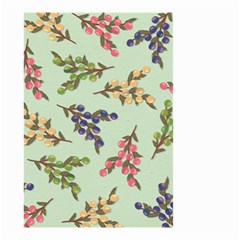 Berries Flowers Pattern Print Small Garden Flag (two Sides)