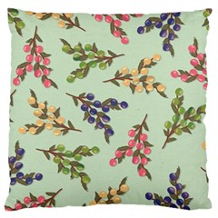 Berries Flowers Pattern Print Large Cushion Case (two Sides)