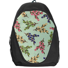 Berries Flowers Pattern Print Backpack Bag