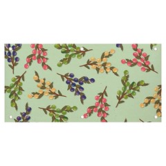 Berries Flowers Pattern Print Banner And Sign 6  X 3 