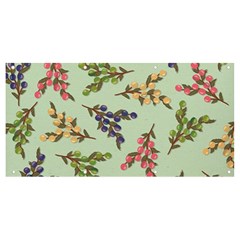 Berries Flowers Pattern Print Banner And Sign 8  X 4  by Maspions