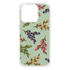 Berries Flowers Pattern Print Iphone 14 Pro Tpu Uv Print Case by Maspions