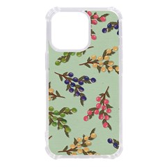 Berries Flowers Pattern Print Iphone 13 Pro Tpu Uv Print Case by Maspions