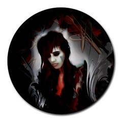 Melancholy Autumn Round Mousepad by MRNStudios