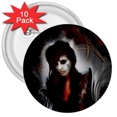 Melancholy Autumn 3  Buttons (10 Pack)  by MRNStudios