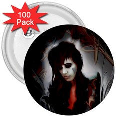 Melancholy Autumn 3  Buttons (100 Pack)  by MRNStudios