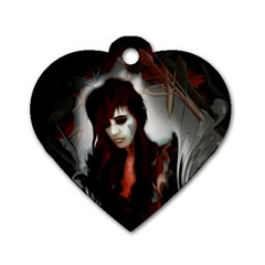 Melancholy Autumn Dog Tag Heart (two Sides) by MRNStudios