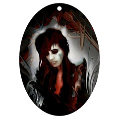 Melancholy Autumn Uv Print Acrylic Ornament Oval by MRNStudios