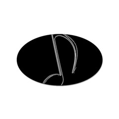 Eighth Note 8e245177-3b01-46c5-8203-b2dfeddb6d62 Sticker Oval (10 Pack) by RiverRootz