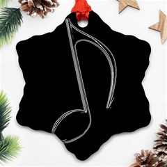 Eighth Note 8e245177-3b01-46c5-8203-b2dfeddb6d62 Snowflake Ornament (two Sides) by RiverRootz