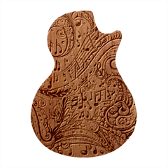 Eighth Note 8e245177-3b01-46c5-8203-b2dfeddb6d62 Guitar Shape Wood Guitar Pick Holder Case And Picks Set by RiverRootz