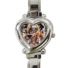 Colorful Model Heart Italian Charm Watch by Sparkle