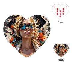 Colorful Model Playing Cards Single Design (heart)