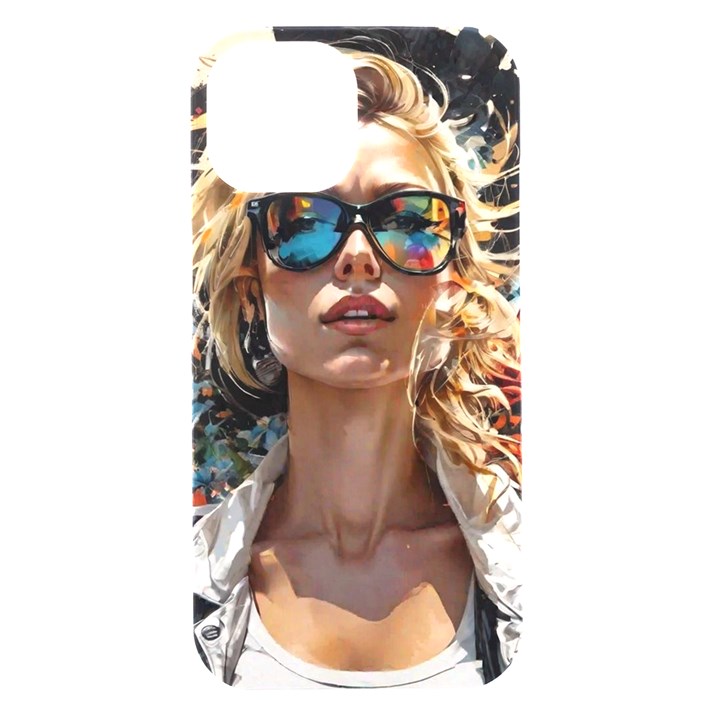 Colorful Model iPhone 15 Black UV Print PC Hardshell Case