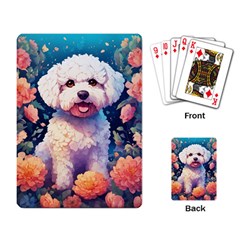 Cute Puppy With Flowers Playing Cards Single Design (rectangle)